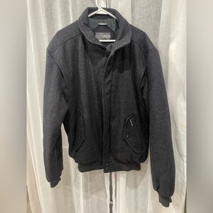 Vintage Members Only Wool Charcoal Bomber Jacket Men’s Size 42L Retro